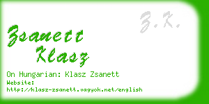 zsanett klasz business card